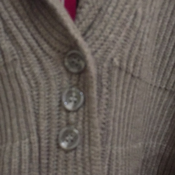 Fred David dark taupe cardigan ( sz petite lg) - Picture 10 of 10